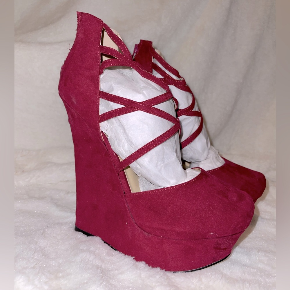 Scene High Strapy Wedge Shoes. Size 10
